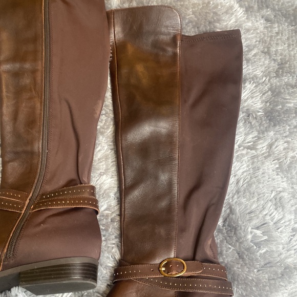 Bandolino Brown Leather Boots Size 9 Excellent Condition - Picture 10 of 12